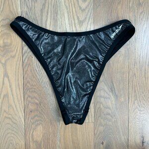 Speedo Women's FLU3NTE Foil Cheeky Scoop Bikini Bottom Black - Women's Medium